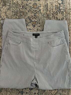 Mario Serran Italy Pinstripe Pull-On Pants Size L/G